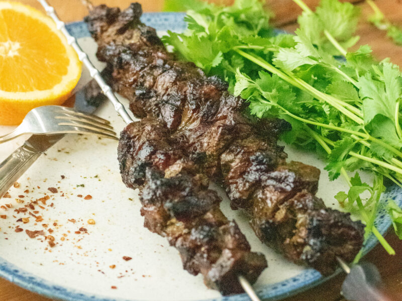 Grilled Steak / Orange-Herb Marinade