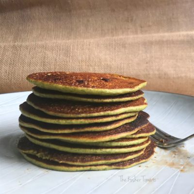 Strawberry-Spinach Whole Grain Pancakes