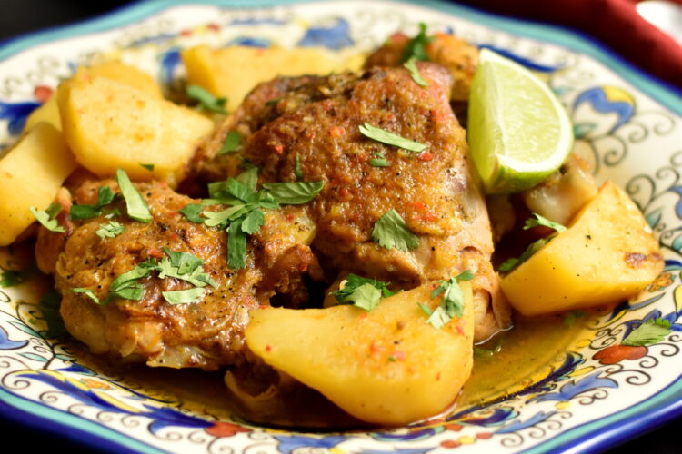 Delicious chicken stew with latin flavors