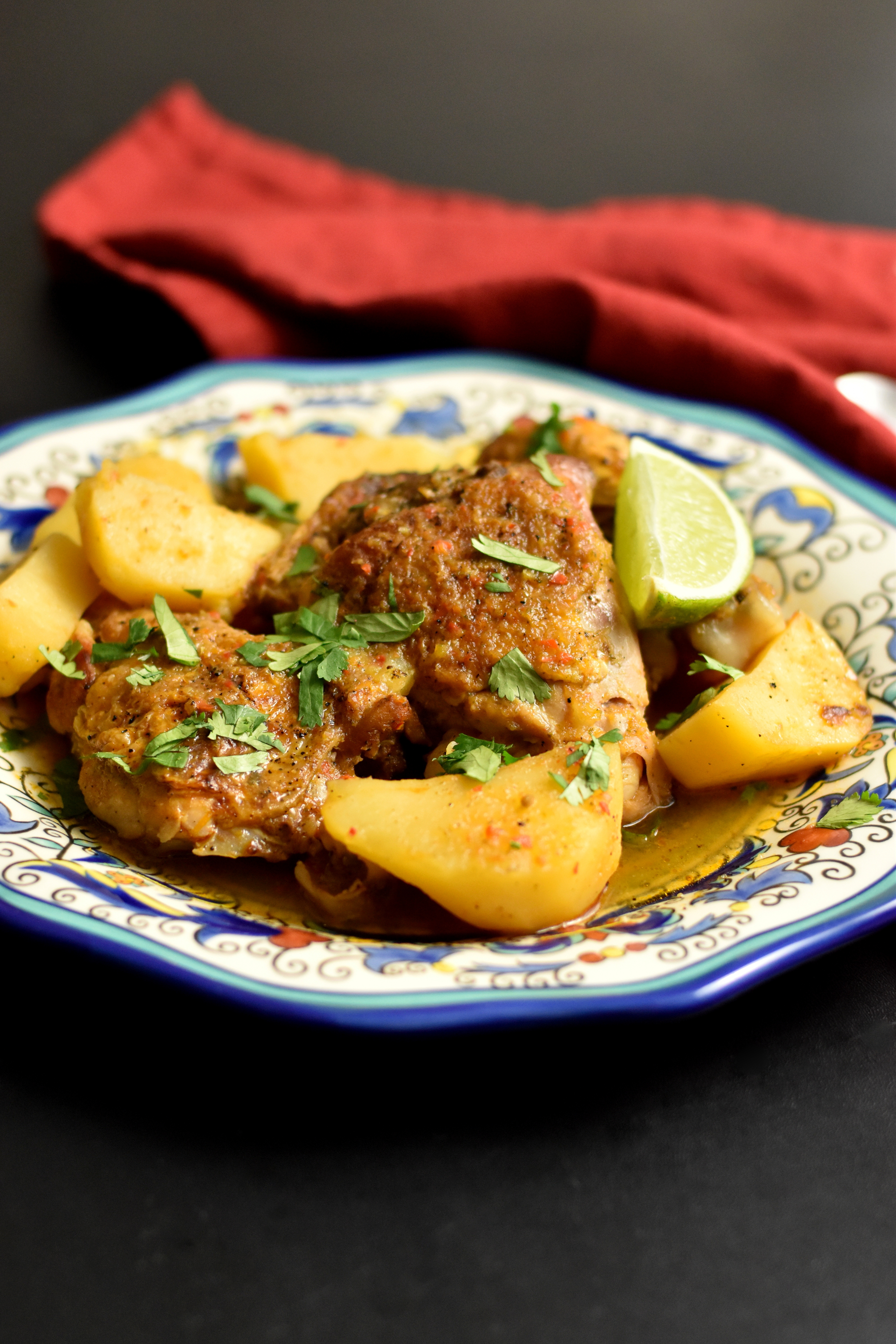 Delicious chicken stew with latin flavors