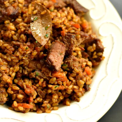 Quick Plov: Uzbek Inspired Lamb & Rice Pilaf